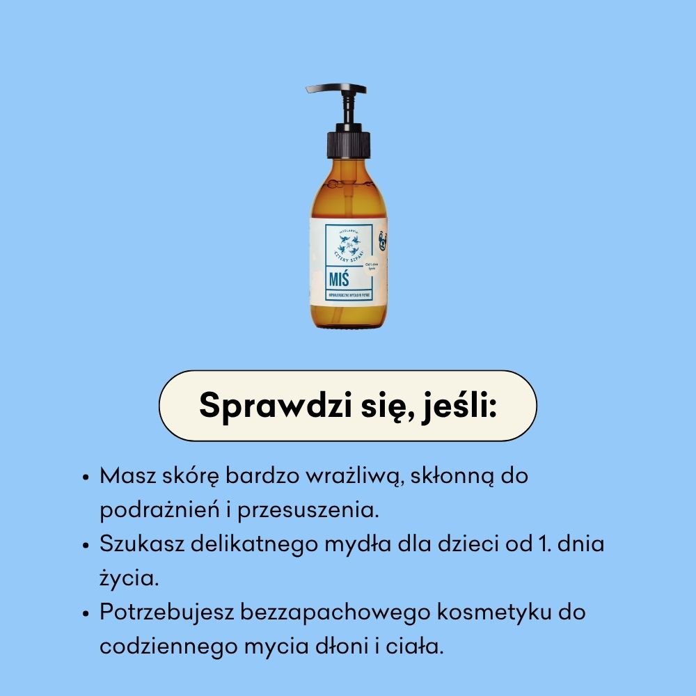 Miś - hipoalergiczne naturalne mydło w płynie od 1. dnia życia