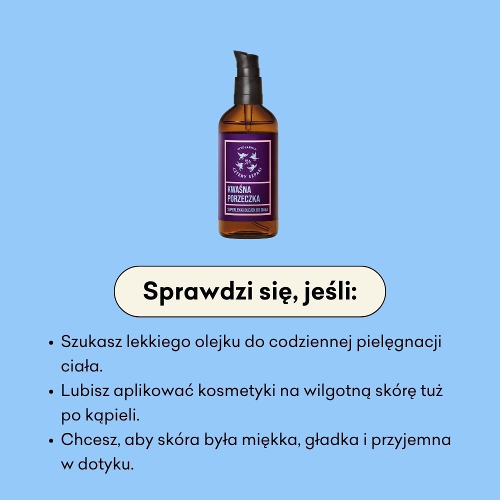 Kwaśna Porzeczka - superlekki olejek do ciała