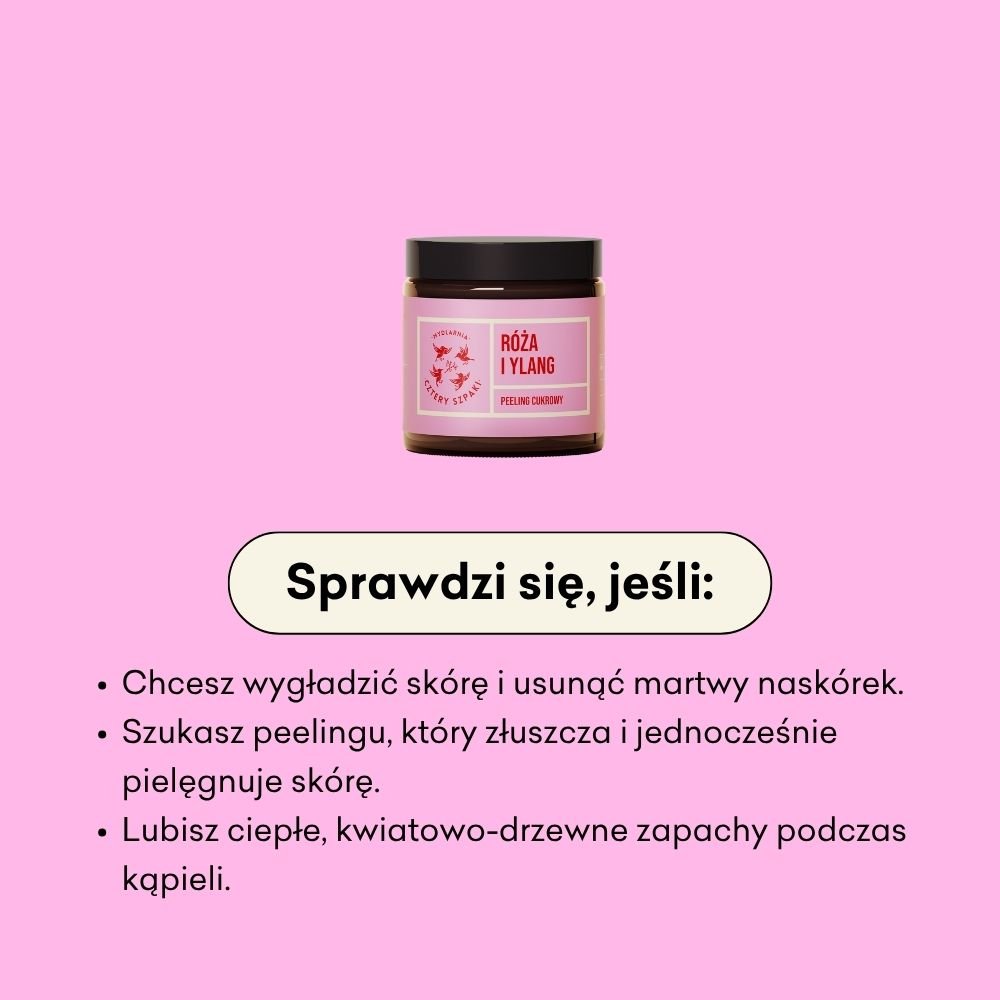 Róża i Ylang - peeling cukrowy