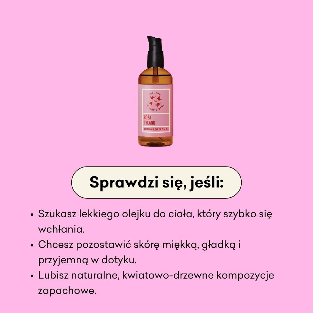 Róża i Ylang - superlekki olejek do ciała