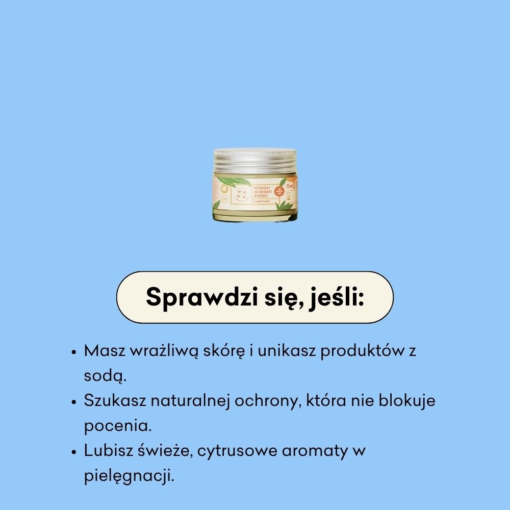 Dezodorant w kremie - mini - mandarynkowy bez dodatku sody