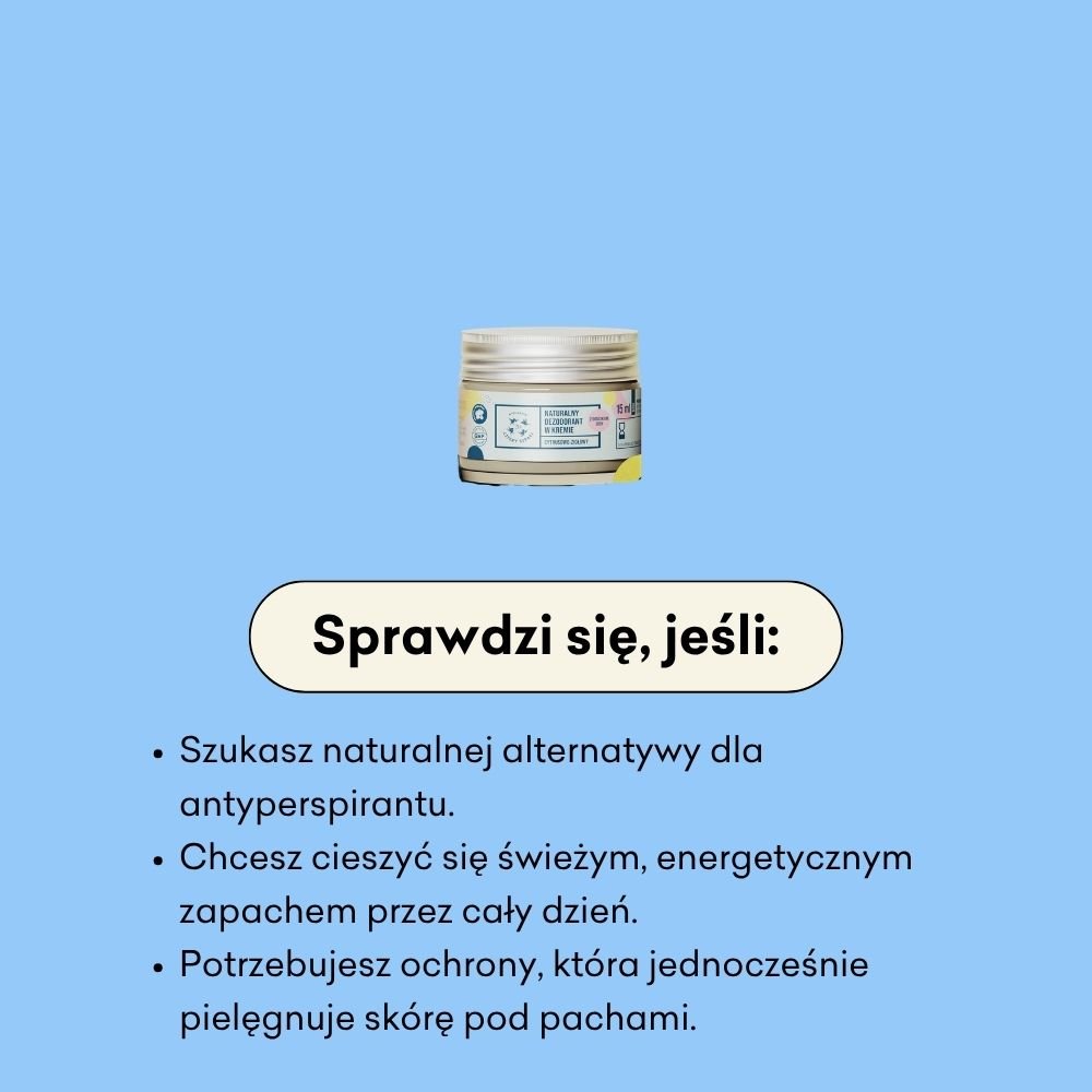 Dezodorant w kremie - mini - Cytrusowo-ziołowy z dodatkiem sody
