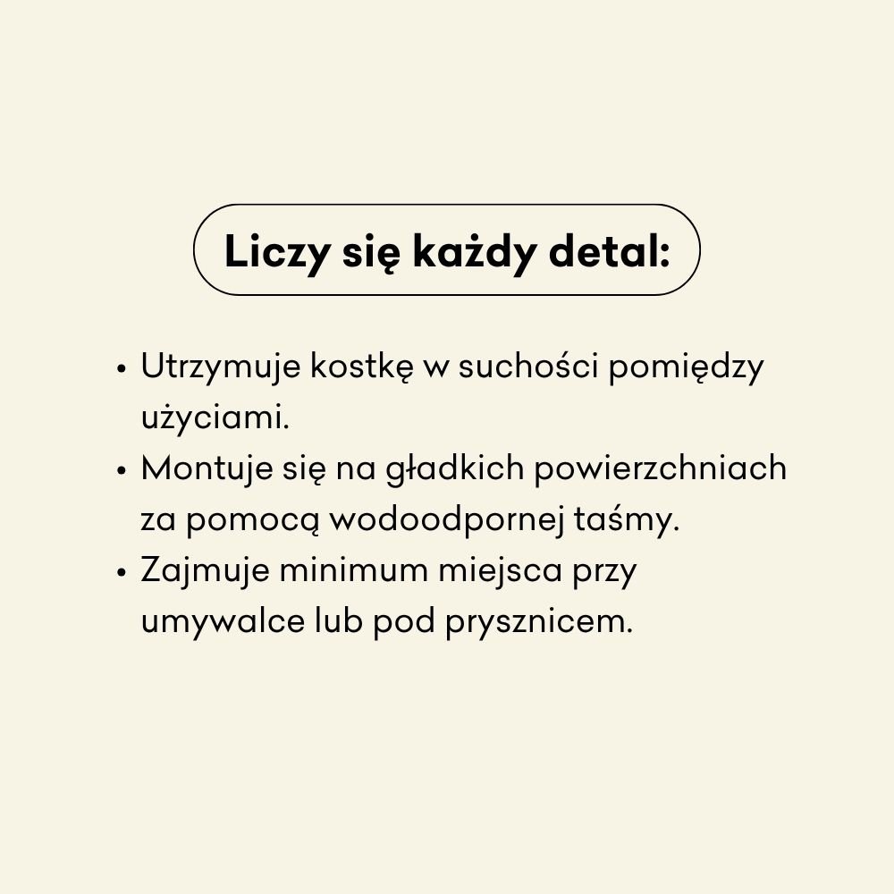 Soapi - magnetyczny uchwyt na mydło i szampon w kostce 