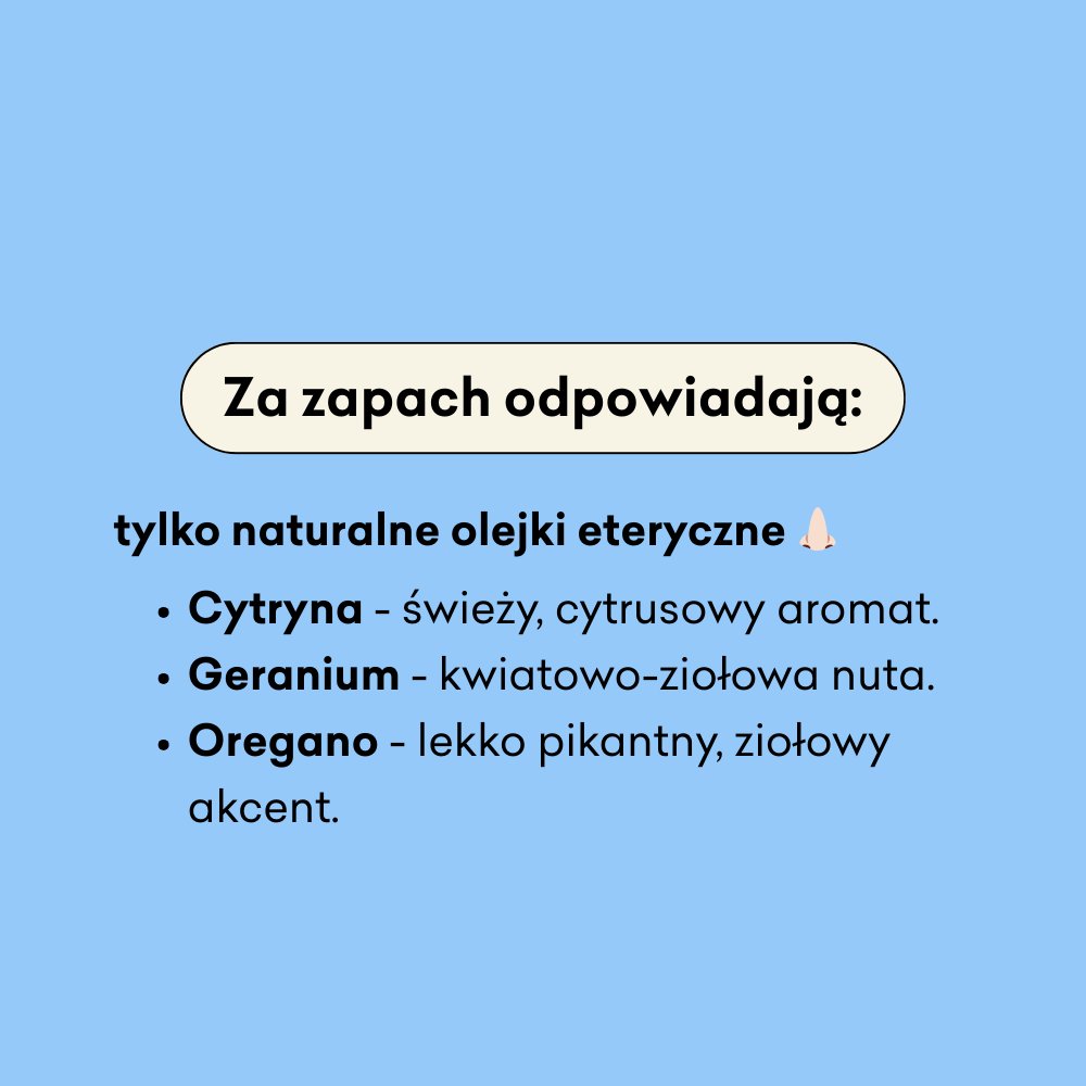 Za zapach mydła Pomidor odpowiadają olejki eteryczne: cytryna, geranium i oregano. 