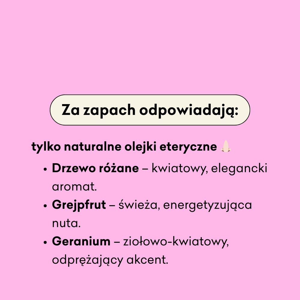 Róża i Baobab - peeling cukrowy za zapach odpowiadają tylko naturalne olejki eteryczne.
