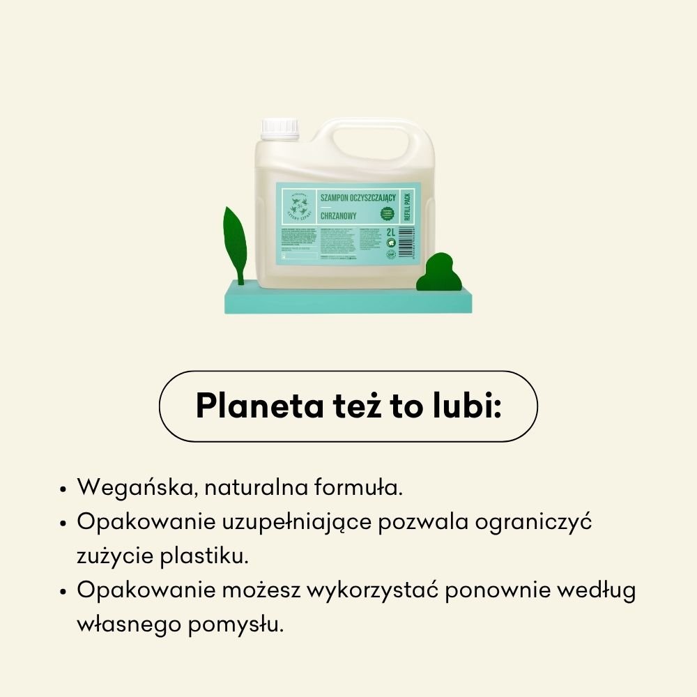 Szampon chrzanowy to wegańska i naturalna formuła. 