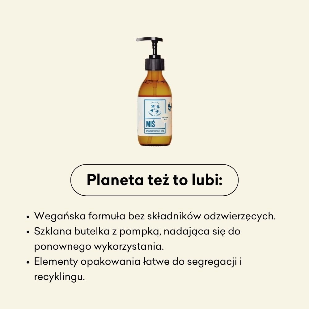 Miś - hipoalergiczne naturalne mydło w płynie od 1. dnia życia