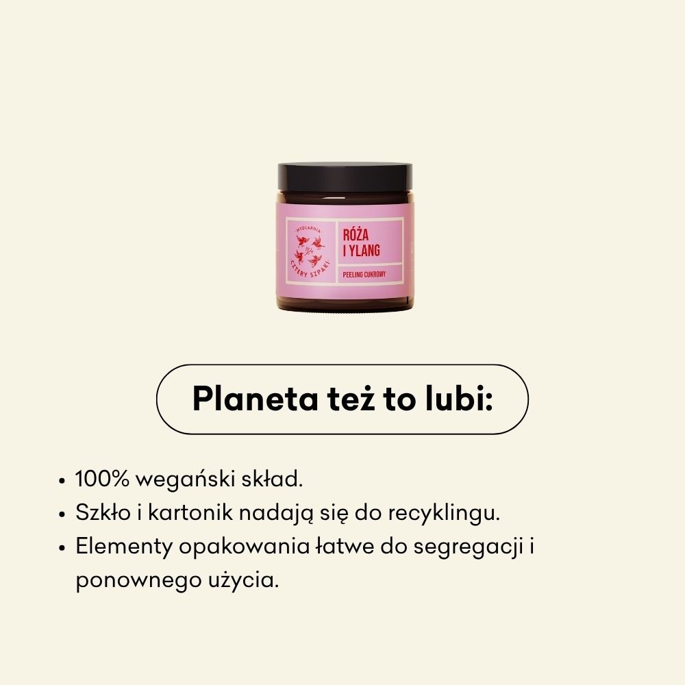 Róża i Ylang - peeling cukrowy