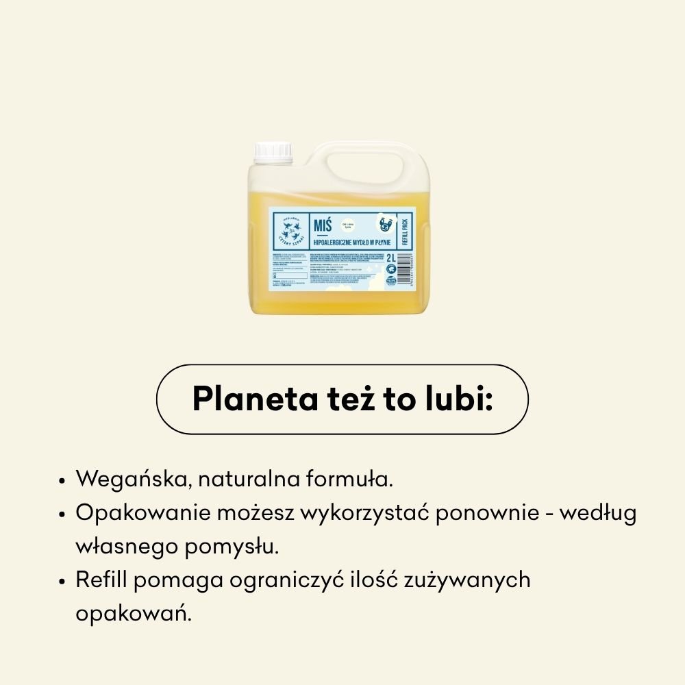 Miś - Refill Pack - hipoalergiczne naturalne mydło w płynie