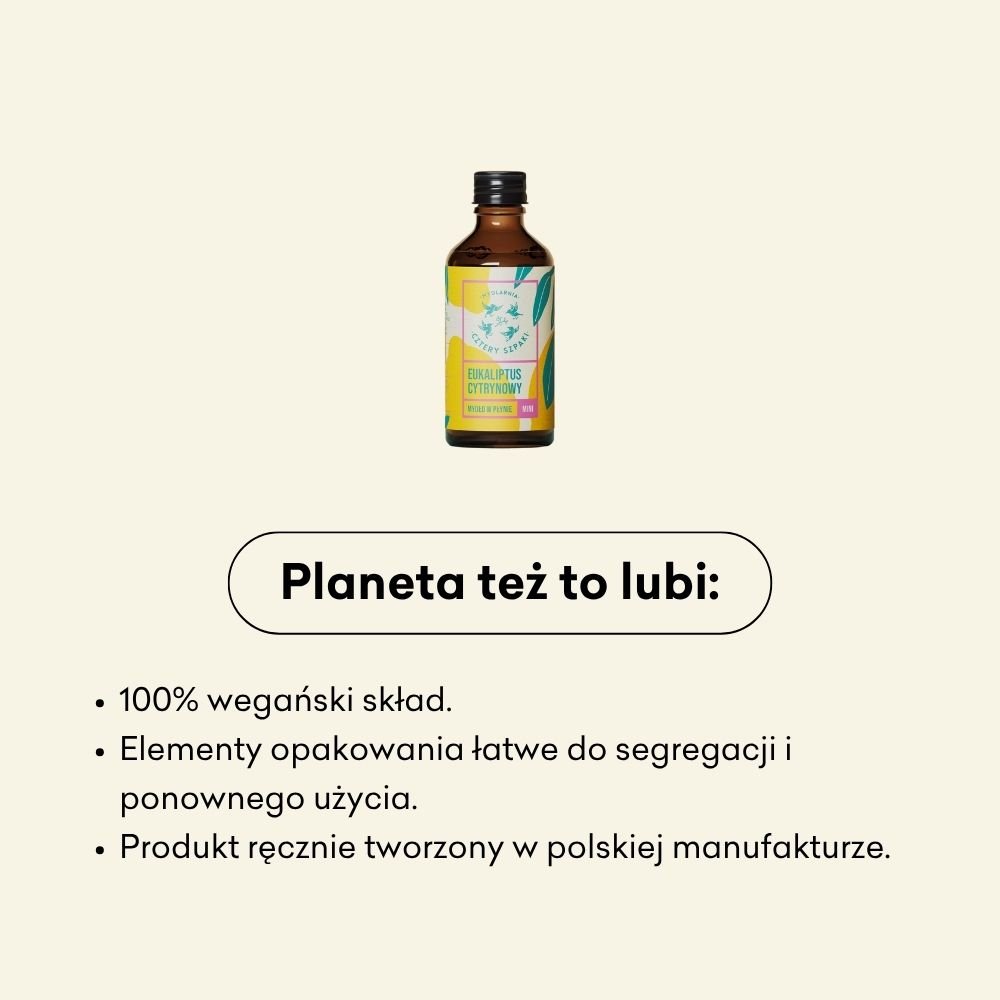 Eukaliptus Cytrynowy - mini - naturalne mydło w płynie