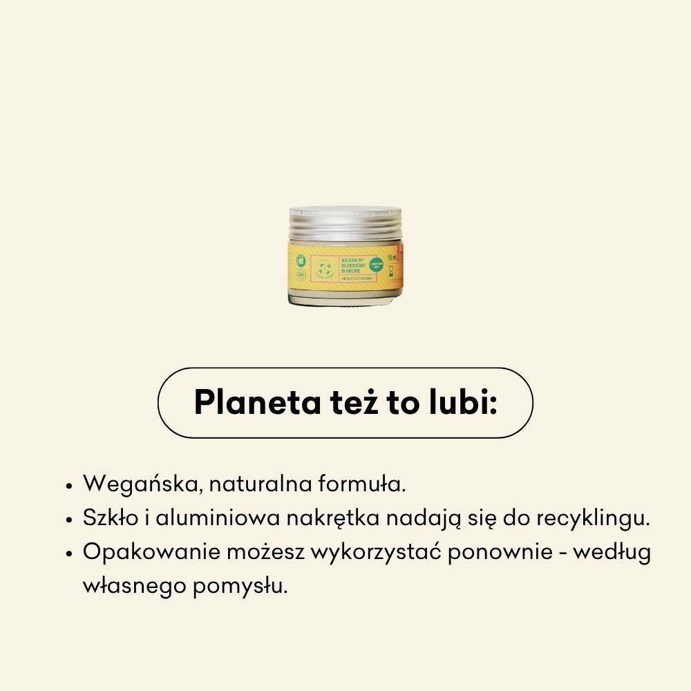 Dezodorant w kremie - mini - Eukaliptus Cytrynowy z dodatkiem sody