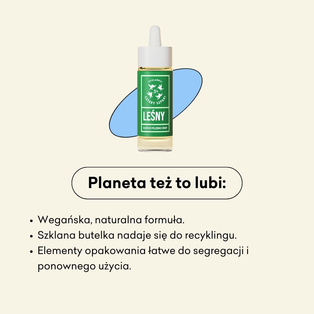Olejek do brody Leśny to wegańska i naturalna formuła.