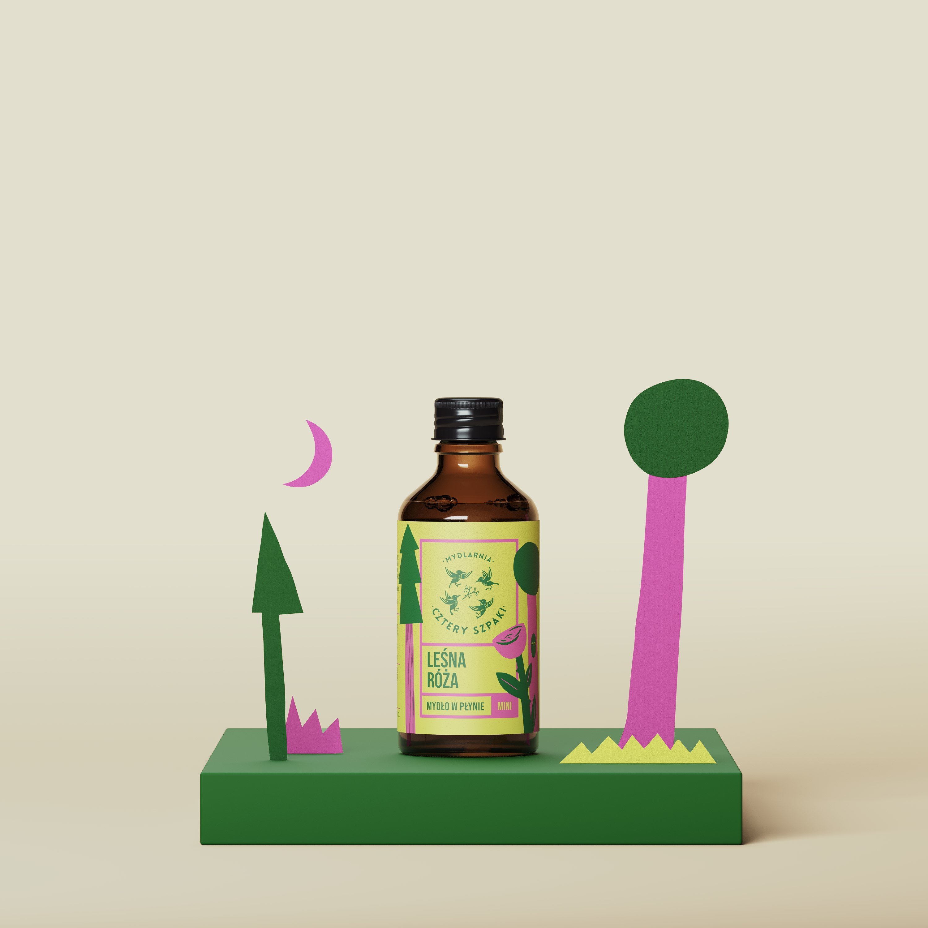 Leśna Róża - mini - naturalne mydło w płynie