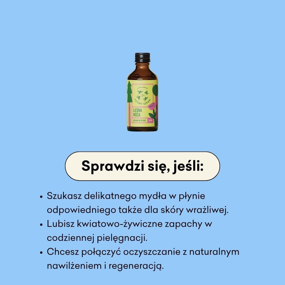 Leśna Róża - mini - naturalne mydło w płynie