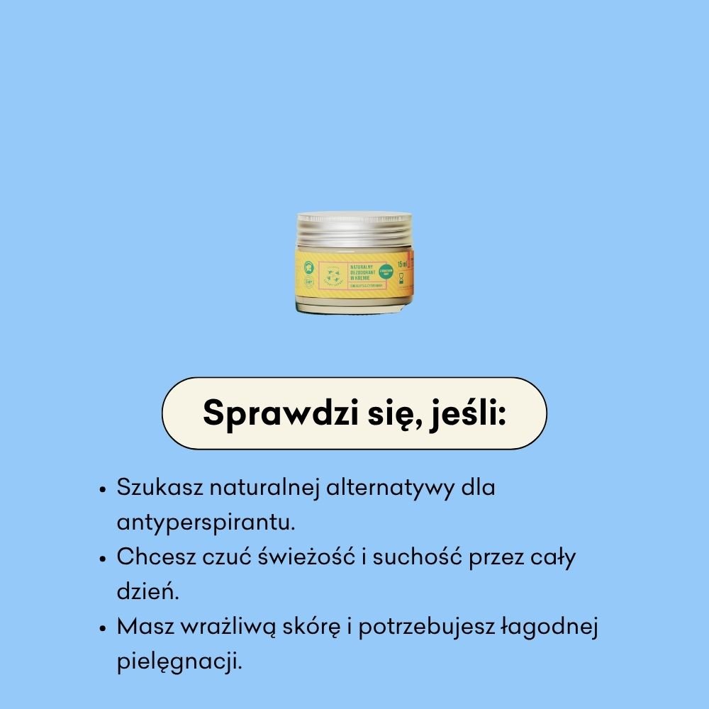 Dezodorant w kremie - mini - Eukaliptus Cytrynowy z dodatkiem sody