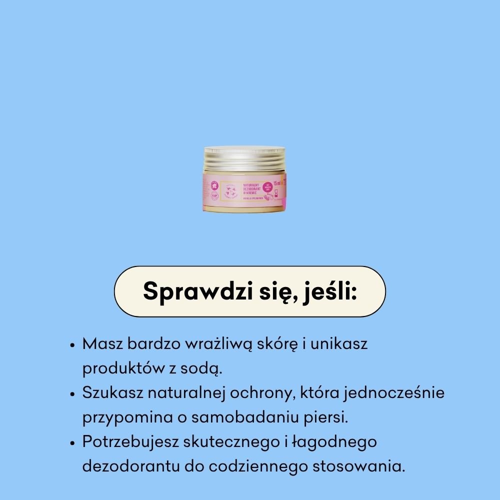 Dezodorant w kremie - mini - Wanilia i Palmaroza bez dodatku sody