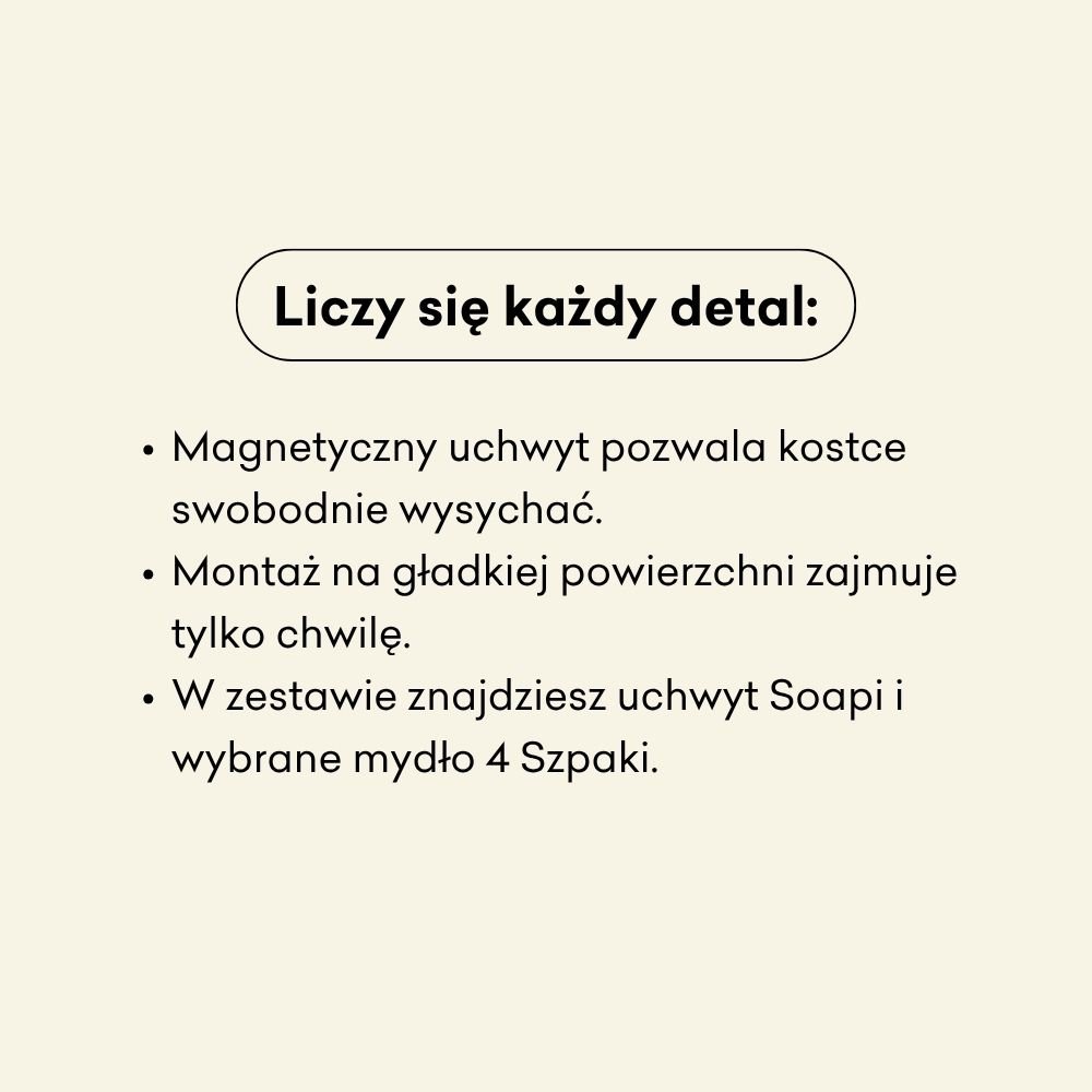 Zestaw mydło w kostce z uchwytem SOAPI