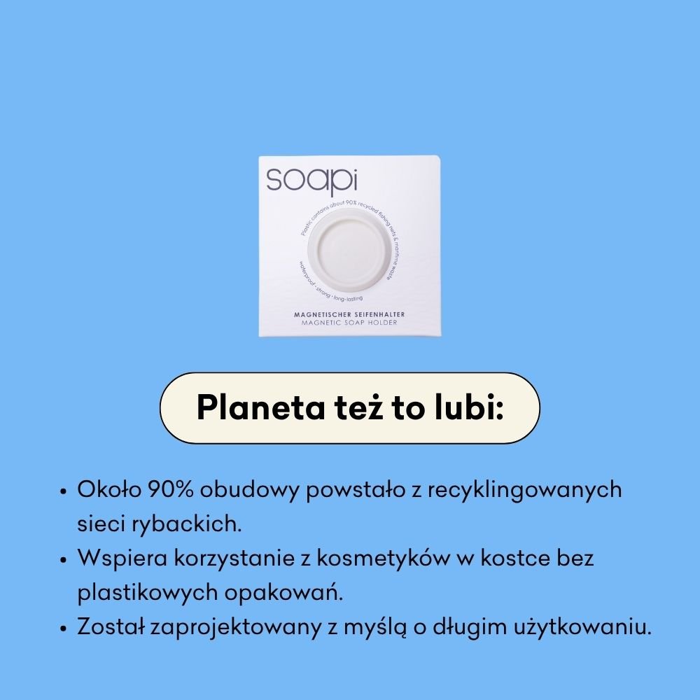 Soapi - magnetyczny uchwyt na mydło i szampon w kostce 