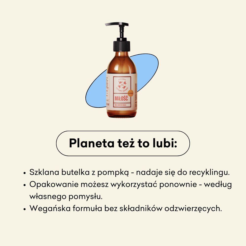 Miłość - nawilżający balsam do ciała - wegańska formuła.