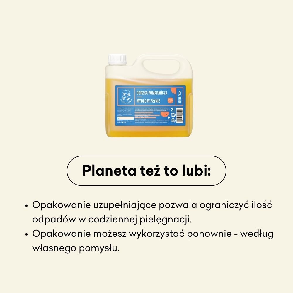 Gorzka Pomarańcza - Refill Pack - naturalne mydło w płynie