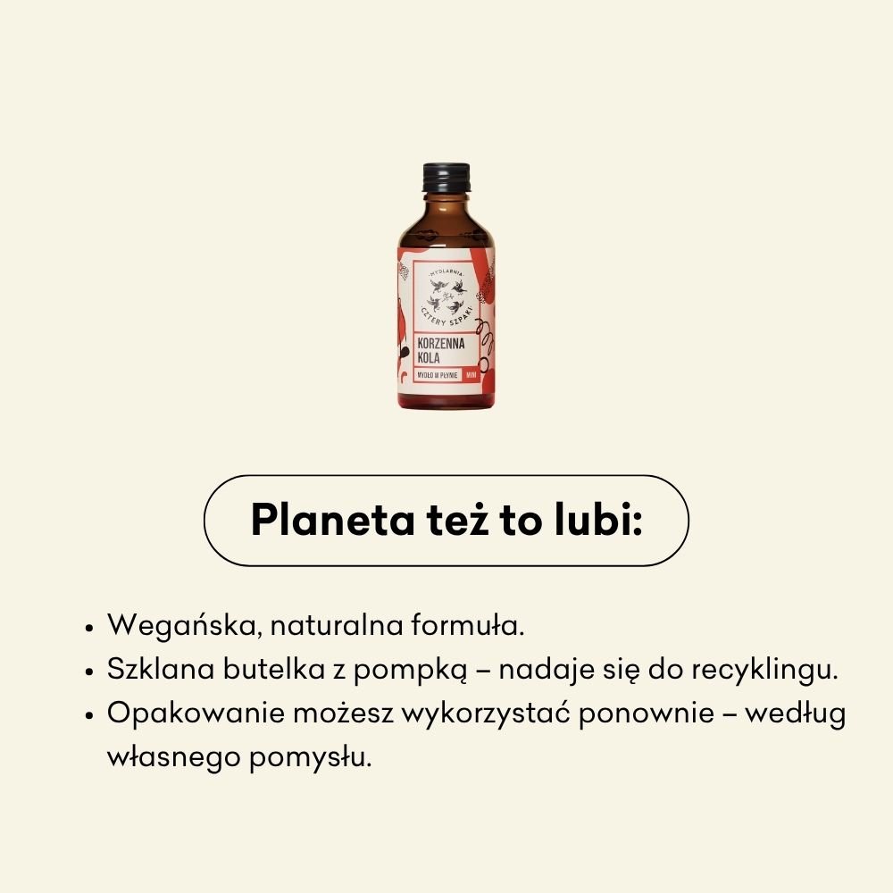 Korzenna Kola - mini - naturalne mydło w płynie