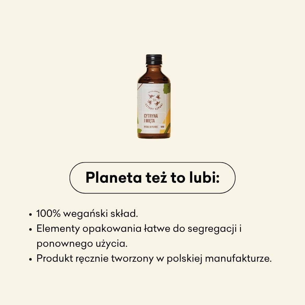 Cytryna i Mięta - mini - naturalne mydło w płynie