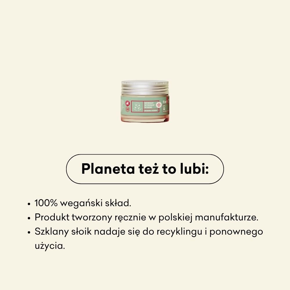 Dezodorant w kremie - mini - Truskawka i Werbena bez dodatku sody