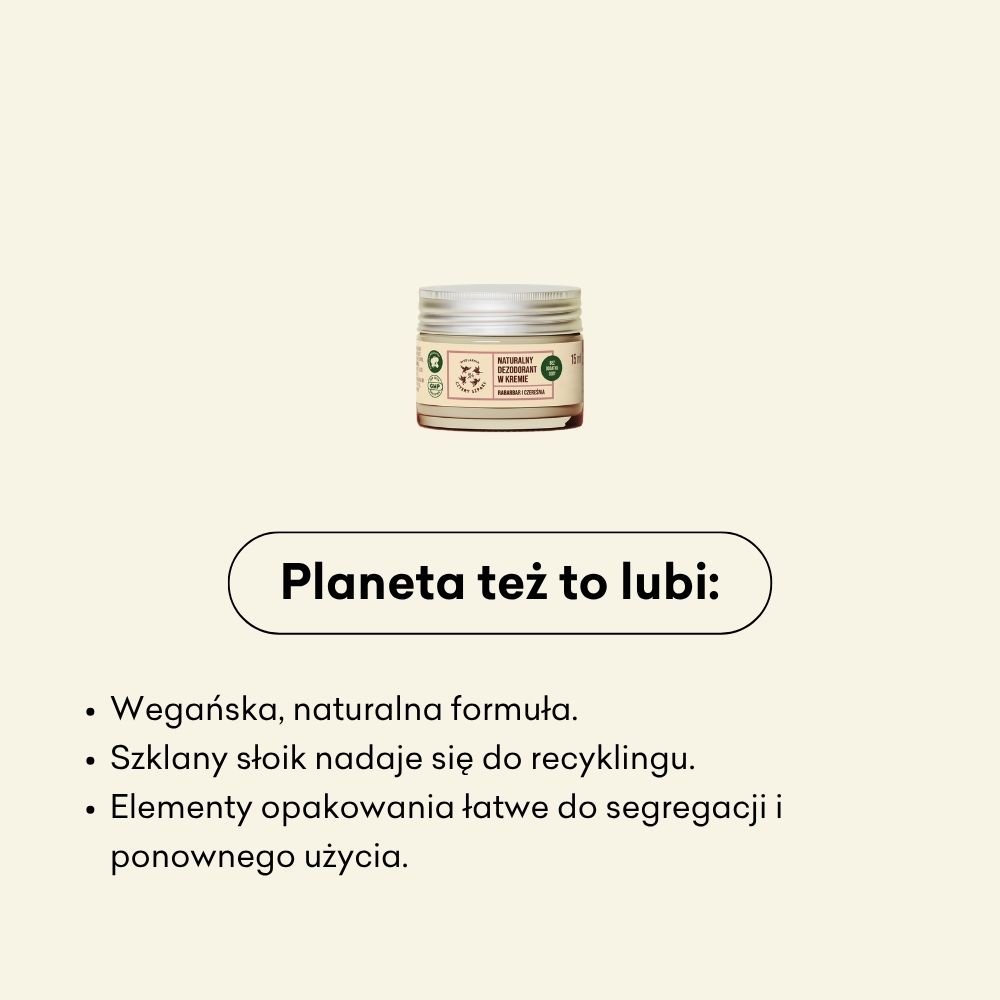 Dezodorant w kremie - mini - Rabarbar i Czereśnia bez dodatku sody