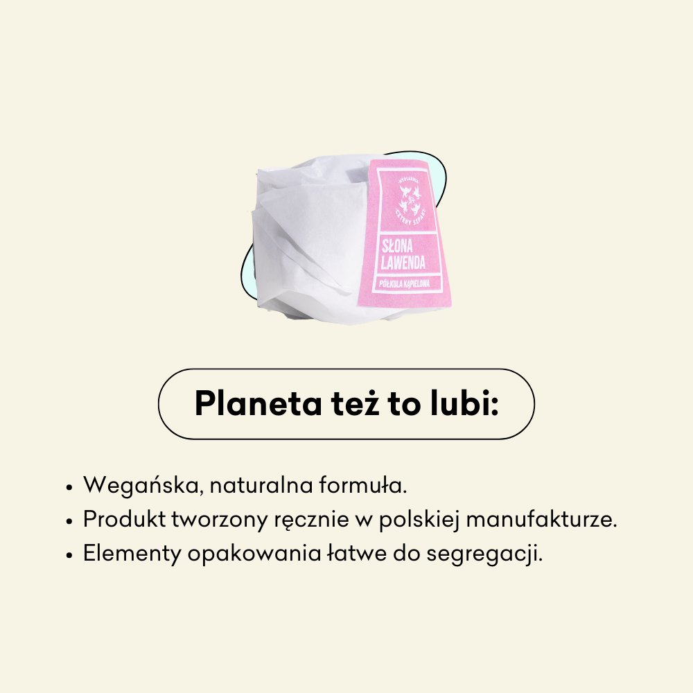 Półkula Słona Lawenda to wegańska i naturalna formuła.