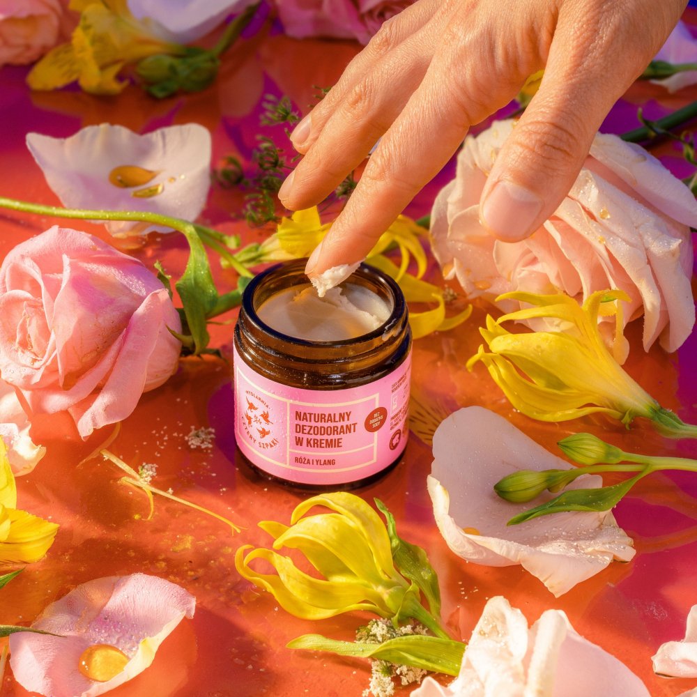 Naturalny dezodorant w kremie Róża i Ylang bez dodatku sody