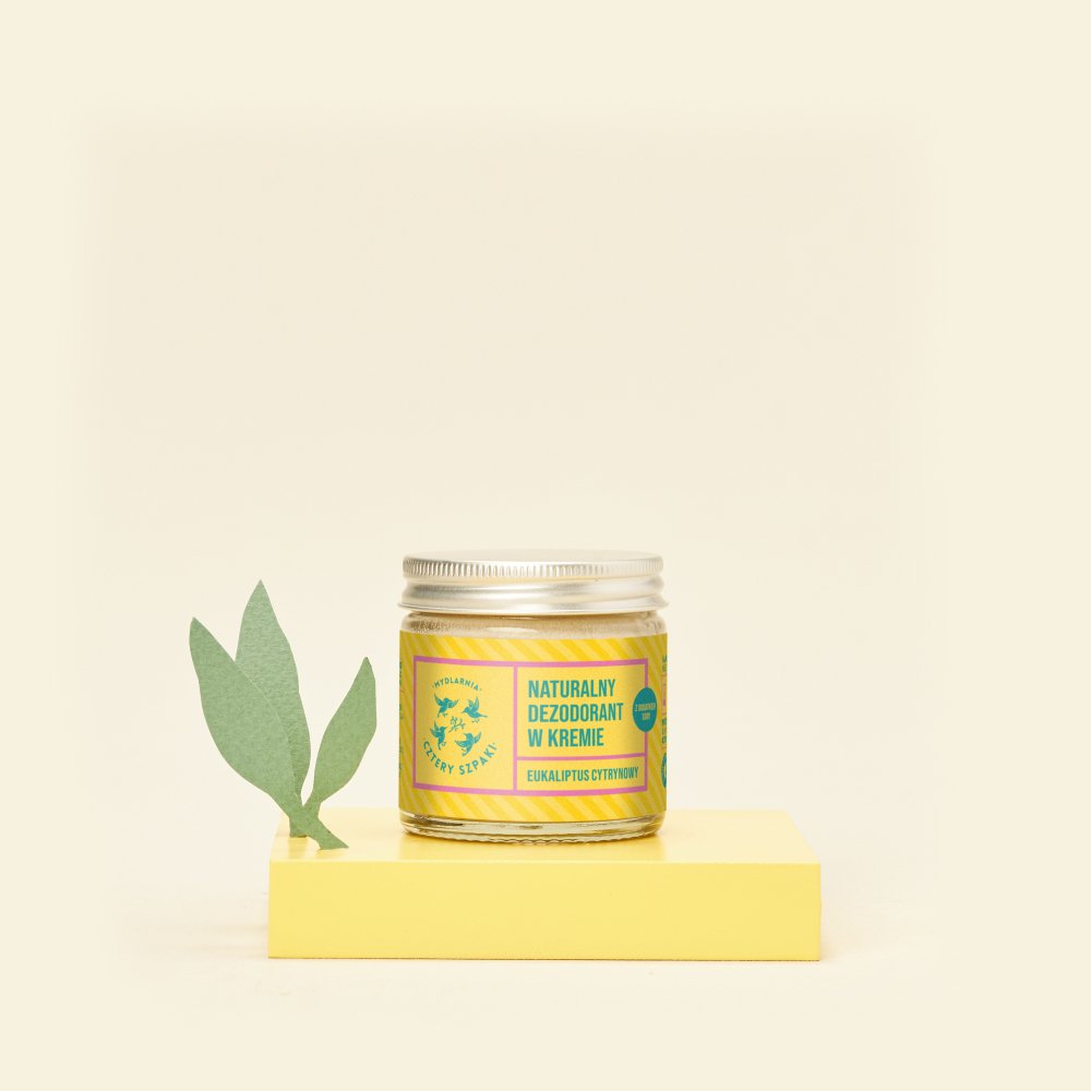 Naturalny dezodorant w kremie Eukaliptus Cytrynowy z dodatkiem sody