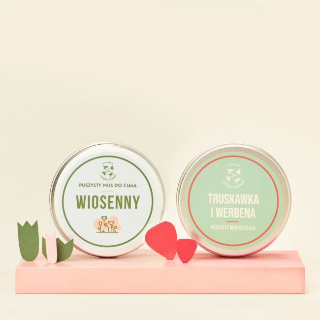 Dwa puszyste musy do ciała w aluminiowych puszkach, 4 Szpaki