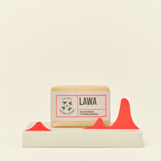 Lawa – mydło naturalne z pyłem wulkanicznym w papierowym opakowaniu